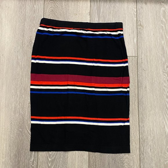 Vince Camuno Stripe Knit Pencil Skirt Fitted Size M - Picture 4 of 7